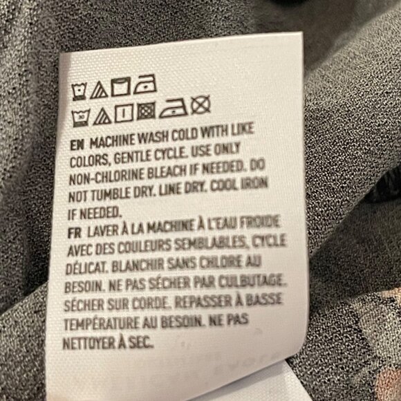 NWOT American Eagle Floral Maxi Slit Skirt Medium black white yellow Size M - Picture 6 of 12